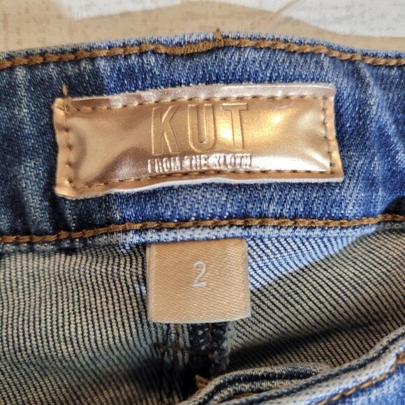 Kut From The Kloth Jeans Womens 2 Blue Catherine High Rise Ankle Straight Denim - Picture 3 of 10